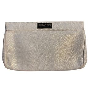 Jimmy Choo White Reptile Snake Print Clutch Jimmy Choo Perfume Silver Purse